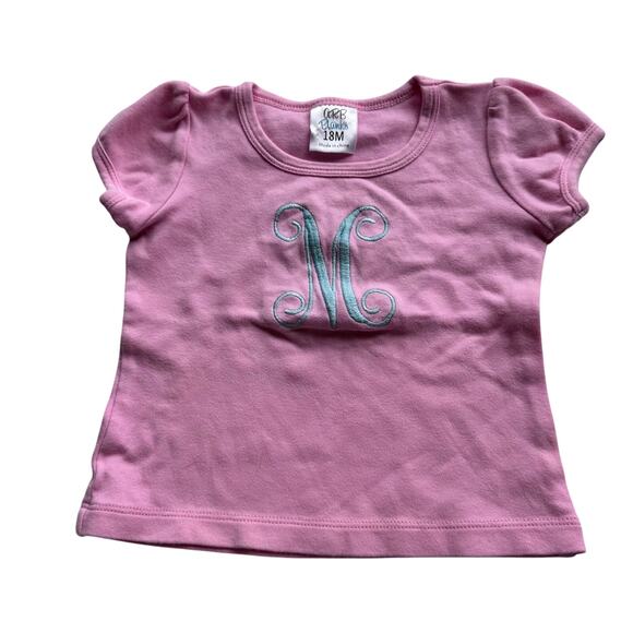 ARB Blanks Pink Monogrammed 'M' Tee - Size 18 Months - Picture 1 of 4